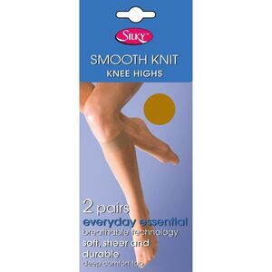 Silky Womens/Ladies Smooth Knit Knee Highs (2 Pairs) / Honey